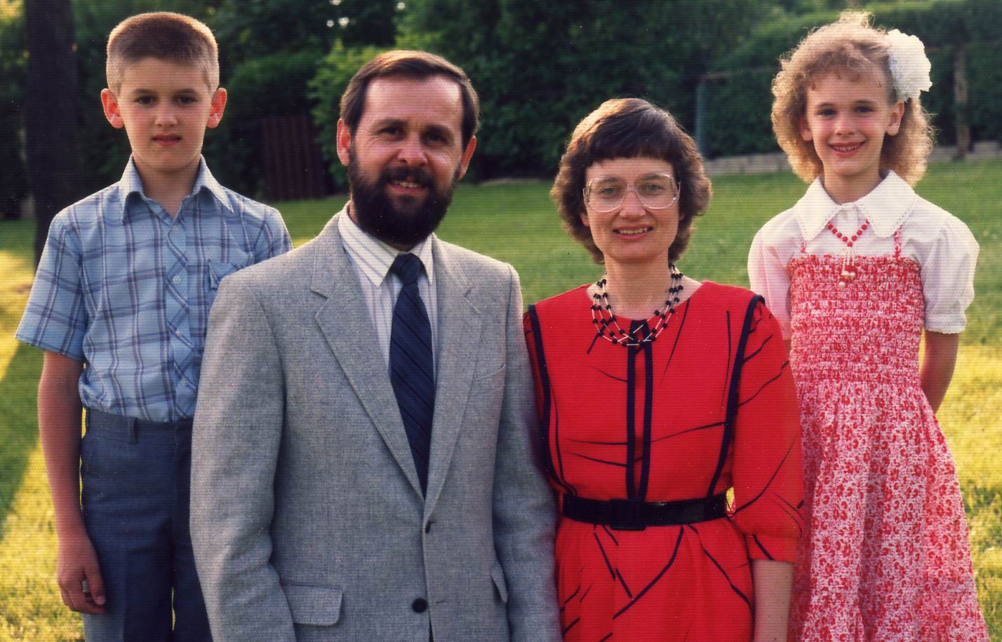 The Feser's family at the time of their relocation to Zaire.